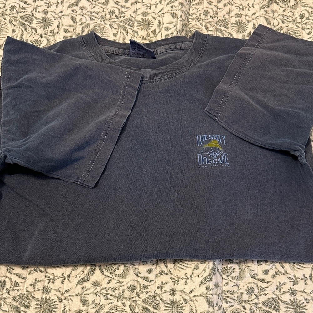 The Salty Dog Heathered Navy Blue Short Sleeve Tee